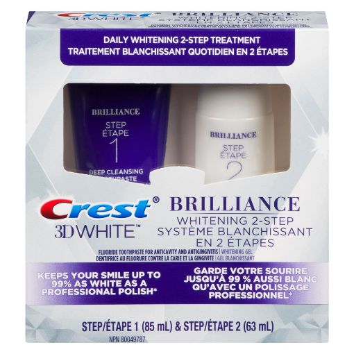 Picture of CREST 3D WHITE BRILLIANCE DAILY CLEANSING and WHITENING SYSTEM 85+63ML