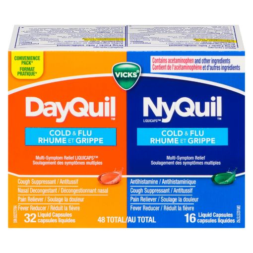 Picture of VICKS DAYQUIL NYQUIL COLD and FLU COMBO 48S