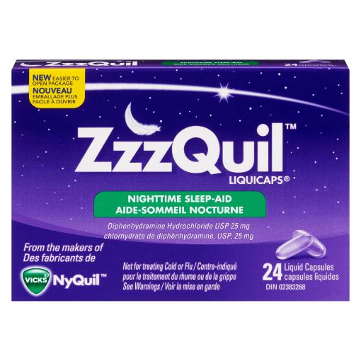 Picture of VICKS ZZZQUIL NIGHTTIME SLEEP-AID LIQUID CAPSULE 24S