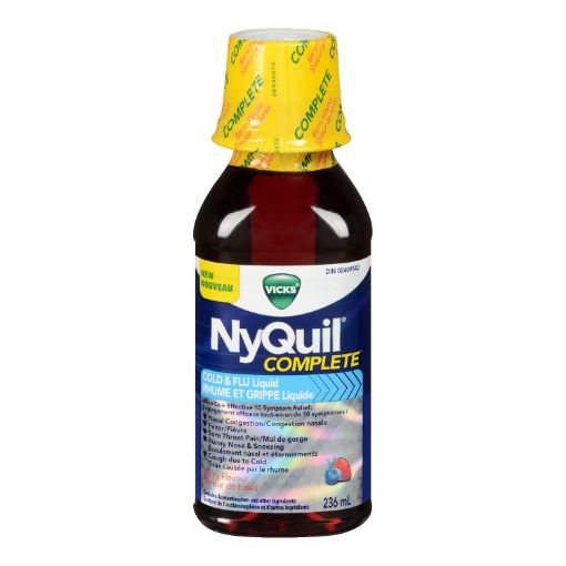 Picture of VICKS NYQUIL COMPLETE COLD and FLU - BERRY 236ML