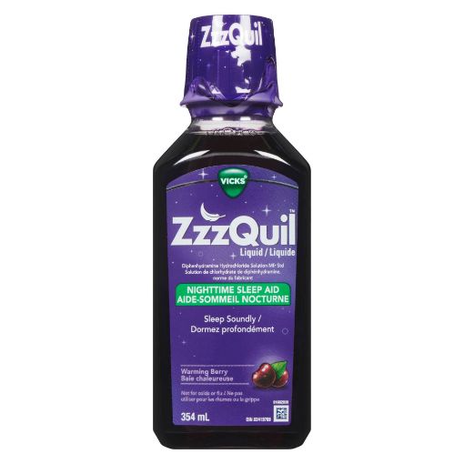 Picture of VICKS ZZZQUIL NIGHTIME SLEEP-AID WARMING BERRY 354ML