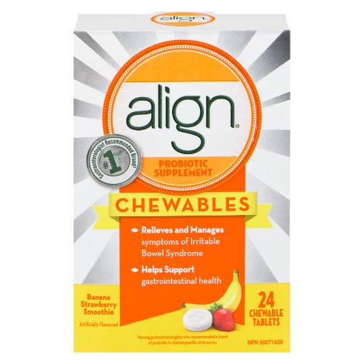 Picture of ALIGN PROBIOTIC CHEWABLES - BANANA STRAWBERRY 24S