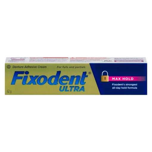 Picture of FIXODENT DENTURE ADHESIVE CREAM - ULTRA MAX HOLD 62GR
