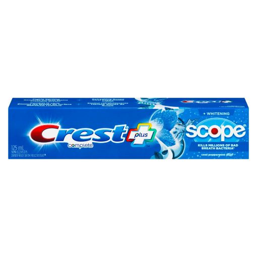 Picture of CREST COMPLETE WHITENING PLUS SCOPE TOOTHPASTE - COOL PEPPERMINT 125ML