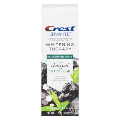 Picture of CREST 3D WHITE WHITENING THERAPY TOOTHPASTE - CHARCOAL + TEA TREE OIL 90ML 