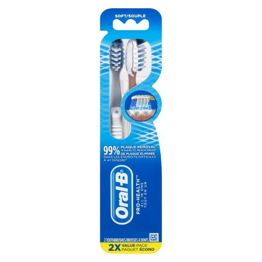 Picture of ORAL-B CROSS ACTION PRO-HEALTH ALL-IN-ONE TOOTHBRUSH - SOFT 2S             