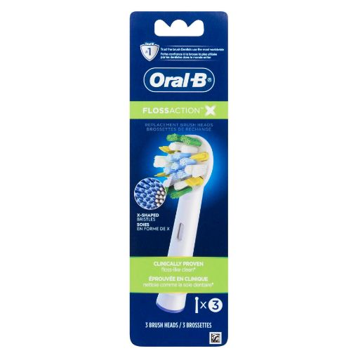 Picture of ORAL-B FLOSS ACTION WITH BACTERIA GUARD REPLACEMENT BRUSH HEADS 3S         