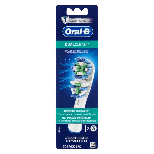 Picture of ORAL-B DUAL CLEAN REPLACEMENT BRUSH HEADS 3S