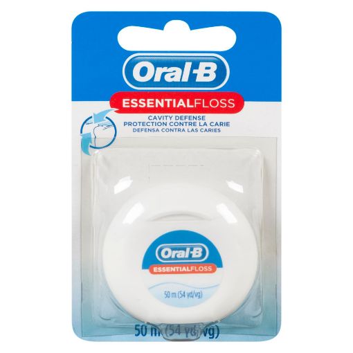 Picture of ORAL-B ESSENTIAL DENTAL FLOSS - CAVITY DEFENSE - WAXED 55M                 