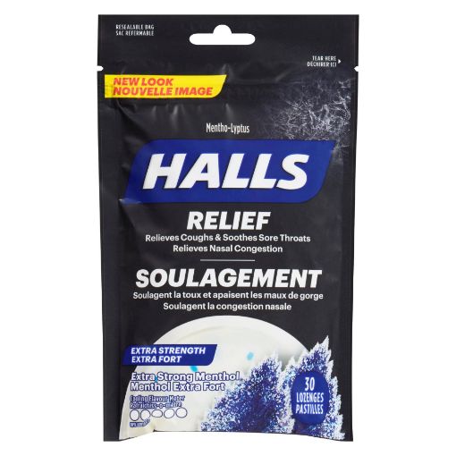 Picture of HALLS LOZENGES - EXTRA STRONG BAG 30S                                      