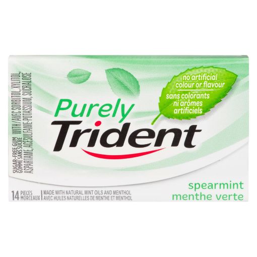 Picture of TRIDENT PURELY SPEARMINT GUM 14S                                           