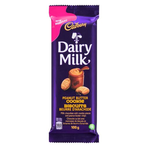 Picture of CADBURY DAIRY MILK BAR - PEANUT BUTTER and COOKIES 100GR