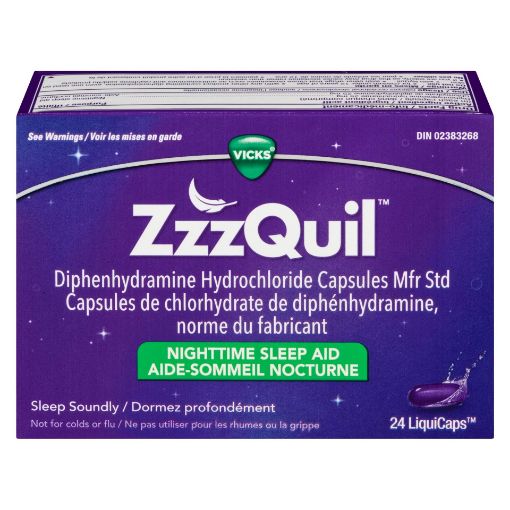 Picture of VICKS ZZZQUIL NIGHTTIME SLEEP-AID LIQUID CAPSULE 24S                       