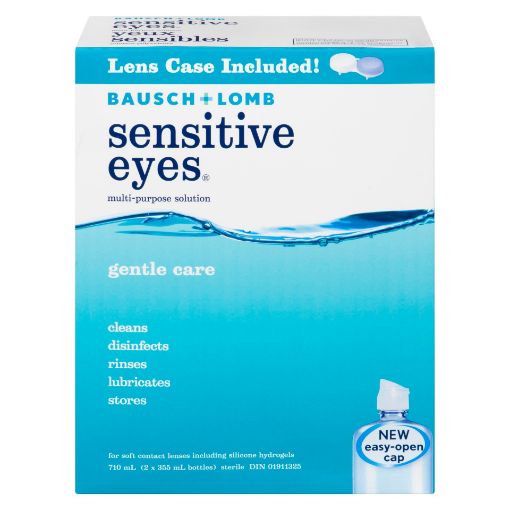 Picture of BAUSCH and LOMB MULTIPURPOSE SOLUTION - SENSITIVE EYES - TWIN PK 2X355ML