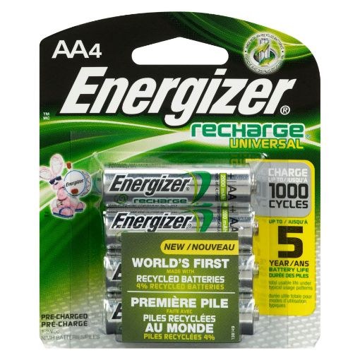 Picture of ENERGIZER RECHARGE - UNIVERSAL AA4 BATTERIES