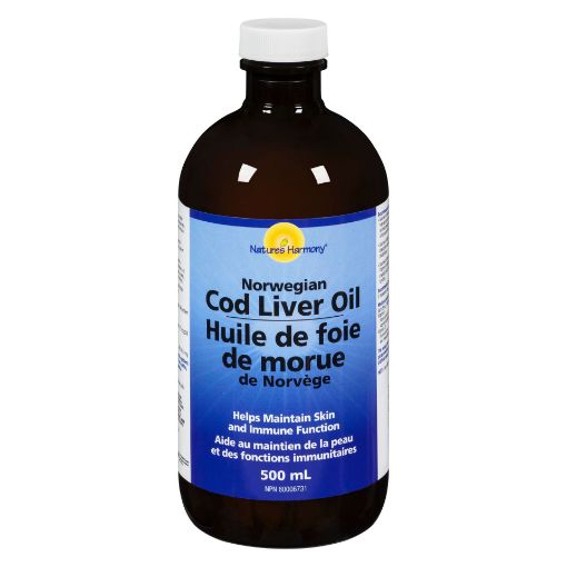 Picture of NATURES HARMONY COD LIVER OIL PLAIN NORWEGIAN 500ML                        