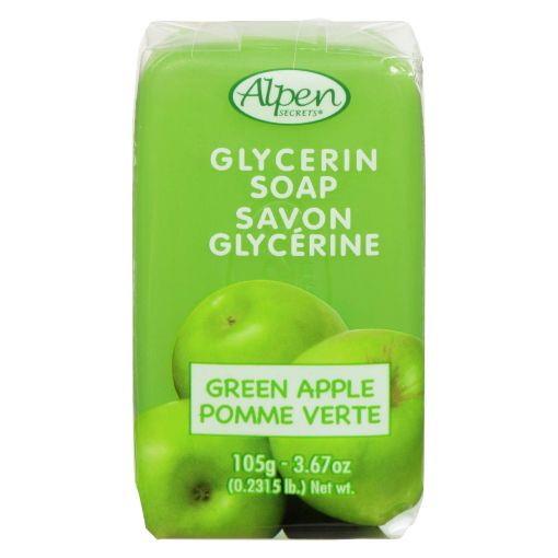Picture of ALPEN SECRETS GLYCERIN SOAP - GREEN APPLE 105GR                            