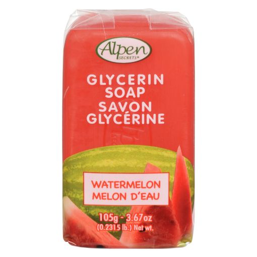 Picture of ALPEN SECRETS GLYCERIN SOAP - WATERMELON 105GR                             