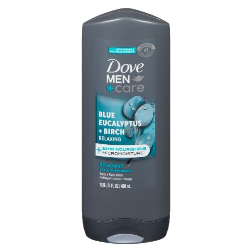 Picture of DOVE MENS BODY WASH BLUE EUCALYPTS 6P 400ML                                