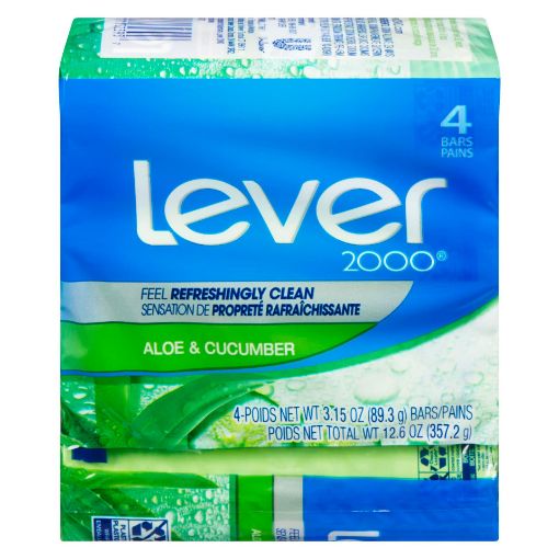 Picture of LEVER 2000 BAR SOAP - ALOE and CUCUMBER 4X89GR
