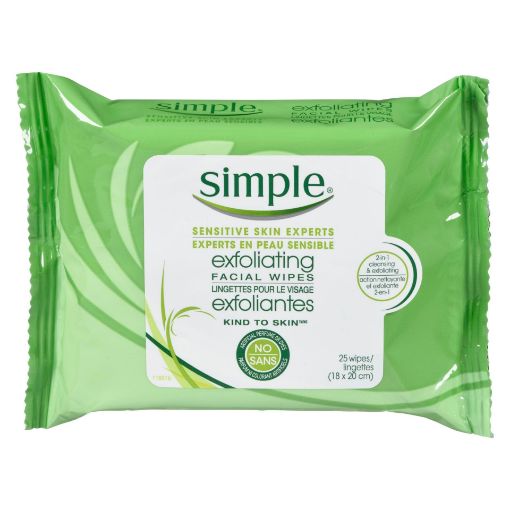 Picture of SIMPLE KIND TO SKIN FACIAL WIPES - EXFOLIATING 25S