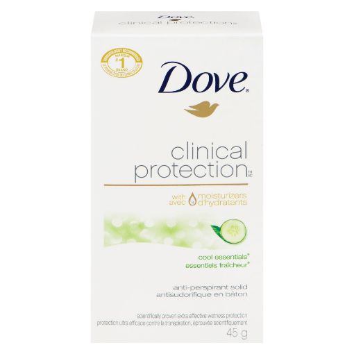 Picture of DOVE CLINICAL PROTECTION ANTIPERSPIRANT - COOL ESSENTIAL SOLID 45GR        