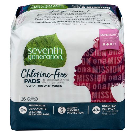 Picture of SEVENTH GENERATION PADS - ULTRA THIN WITH WINGS - SUPER LONG 16S           