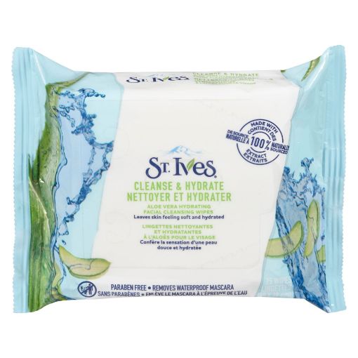 Picture of ST. IVES FACIAL CLEANSING WIPES - HYDRATE 25S                              