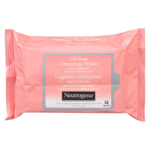 Picture of NEUTROGENA OIL FREE ACNE WIPES - PINK GRAPEFRUIT 25S