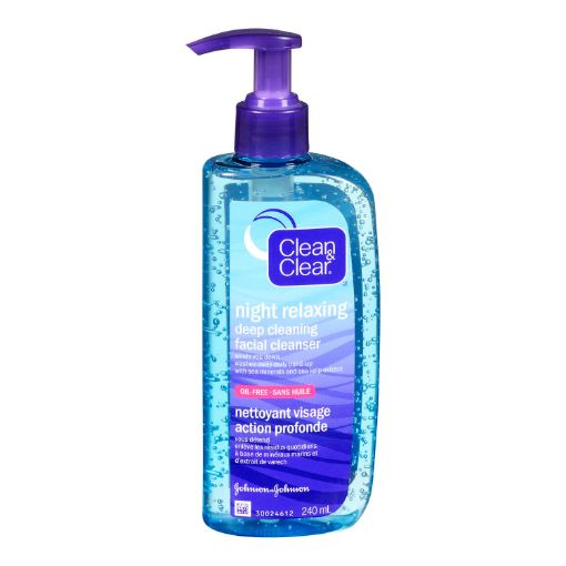 Picture of CLEAN and CLEAR NIGHT RELAX FACIAL CLEANSER LIQUID 240ML