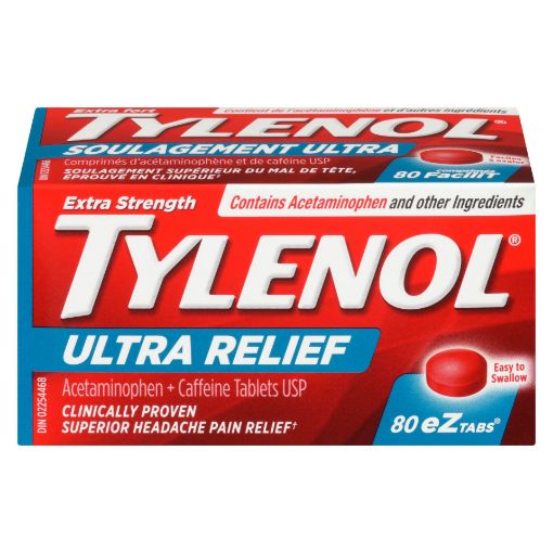 Picture of TYLENOL ULTRA RELIEF - TOUGH ON HEADACHES TABLET 500MG 80S                 