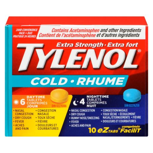 Picture of TYLENOL COLD - DAY/NIGHT - EXTRA STRENGTH TABLET 10S                       