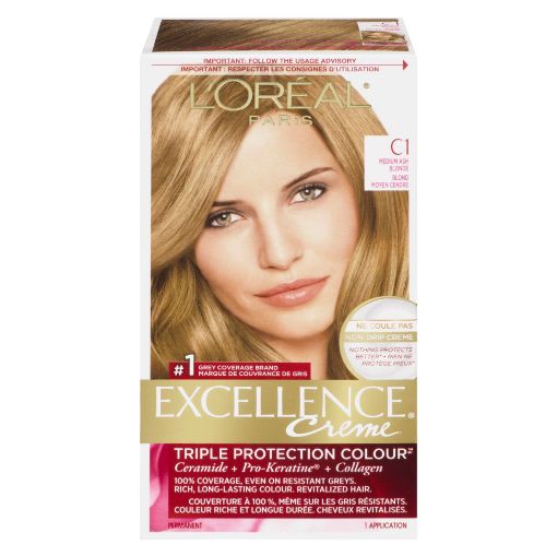 Picture of LOREAL EXCELLENCE HAIR COLOUR - MEDIUM ASH BLONDE #C1                      