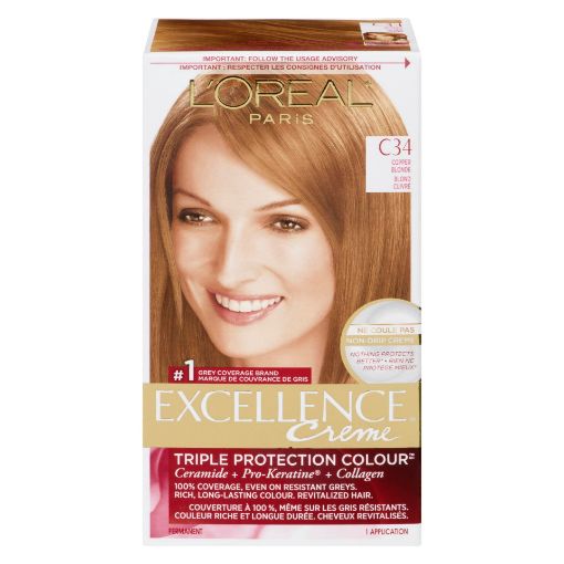 Picture of LOREAL EXCELLENCE HAIR COLOUR - LIGHT COPPER BLONDE #C34                   