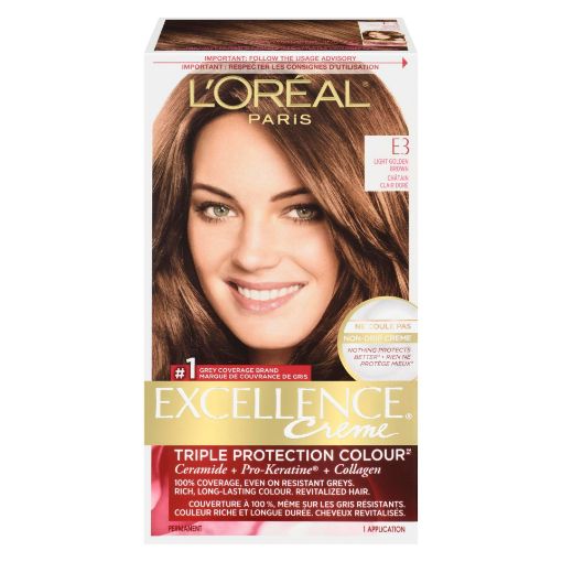 Picture of LOREAL EXCELLENCE HAIR COLOUR - LIGHT GOLDEN BROWN #E3                     