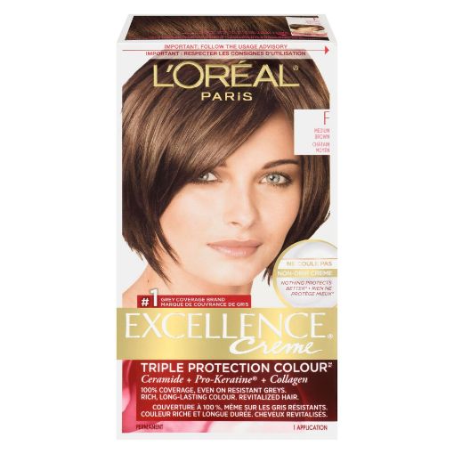 Picture of LOREAL EXCELLENCE HAIR COLOUR - MEDIUM BROWN #F                            