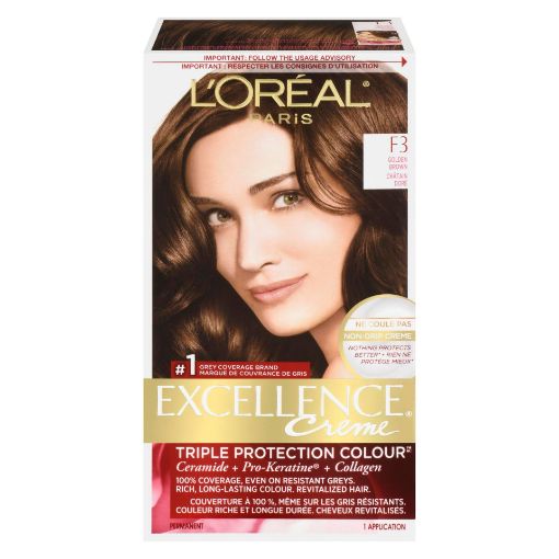 Picture of LOREAL EXCELLENCE HAIR COLOUR - GOLDEN BROWN #F3                           