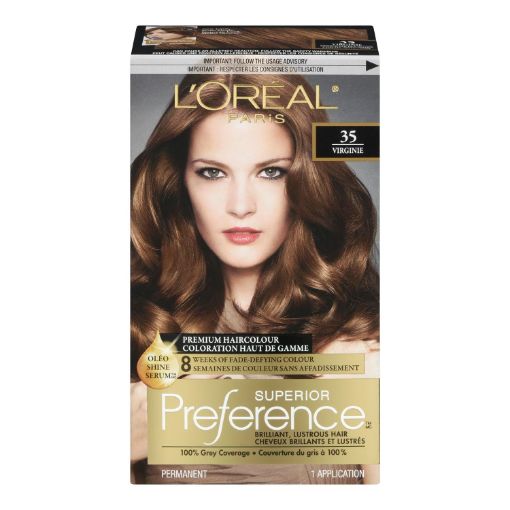 Picture of LOREAL PREFERENCE HAIR COLOUR - MEDIUM GOLDEN BROWN #35                    