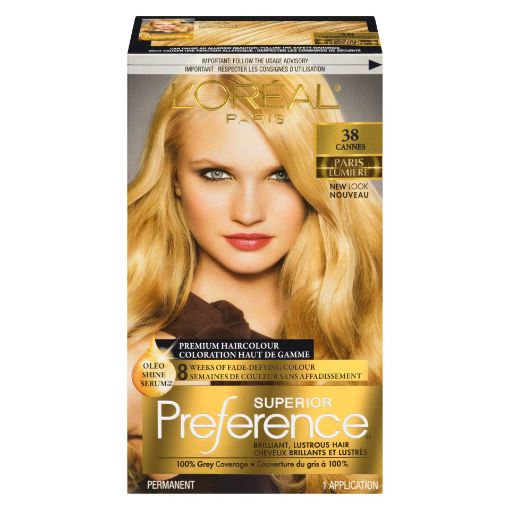 Picture of LOREAL PREFERENCE HAIR COLOUR - LIGHT GOLDEN BLONDE #38                    