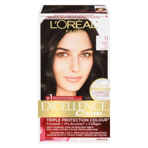 Picture of LOREAL EXCELLENCE HAIR COLOUR - NATURAL BLACK #H                           