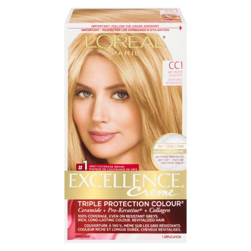 Picture of LOREAL EXCELLENCE HAIR COLOUR - SOFT MEDIUM ASH BLONDE #CC1