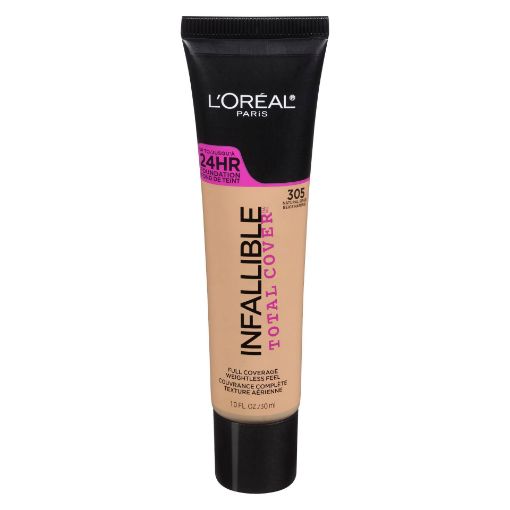 Picture of LOREAL INFALLIBLE TOTAL COVER FOUNDATION - NATURAL BEIGE 305 30ML