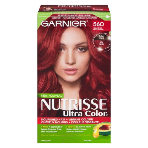 Picture of GARNIER NUTRISSE ULTRA COLOR HAIR COLOUR - MEDIUM OPALESCENT RED 562       
