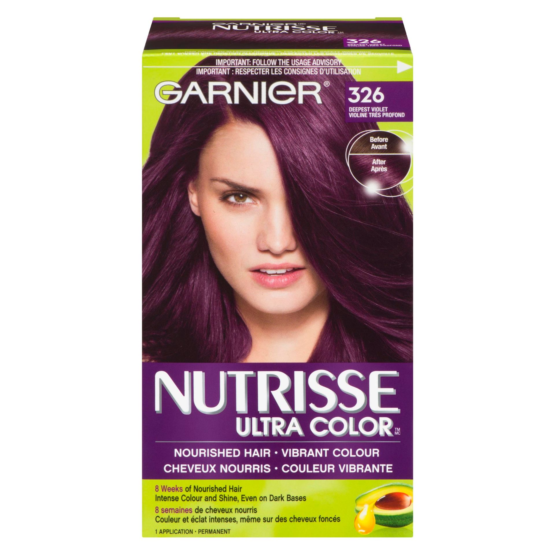 Garnier Nutrisse Ultra Color, Permanent Hair Colour, 260 Black Cherry, 100%  Grey Coverage, Nourished Hair Enriched With Avocado Oil, 1 Application :  : Beauty & Personal Care