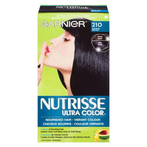 Picture of GARNIER NUTRISSE ULTRA COLOR HAIR COLOUR - BLUE BLACK #210                 