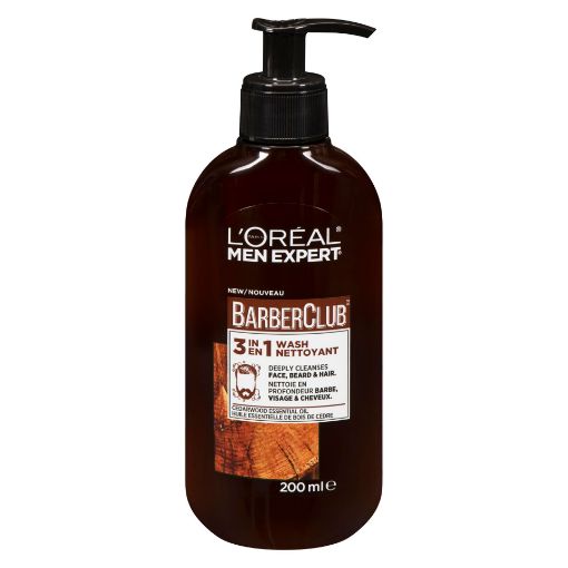 Picture of LOREAL MEN BARBER CLUB 3IN1 WASH 200ML                                     