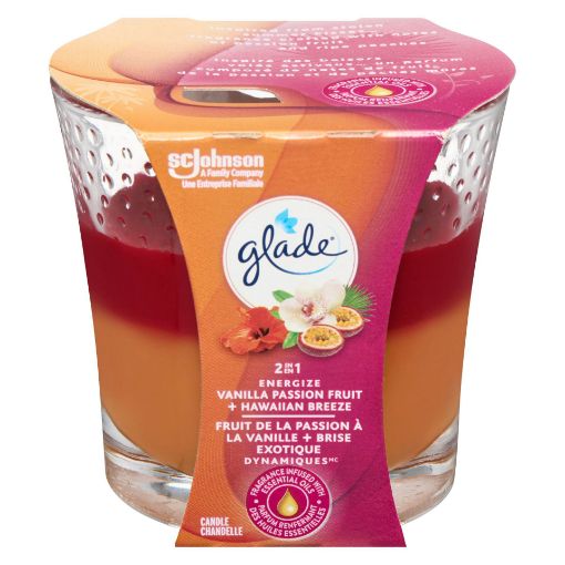 Picture of GLADE 2-IN-1 CANDLE - VANILLA PASSIONFRUIT and HAWAIIAN BREEZE TREADMILL