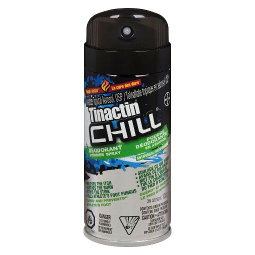 Picture of TINACTIN CHILL ATHLETES FOOT ANTIFUNGAL DEOD POWDER SPRAY 100GR