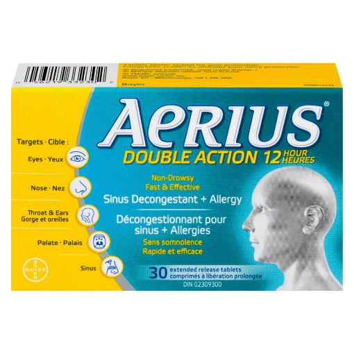 Picture of AERIUS DUAL ACTION TABLETS 30S