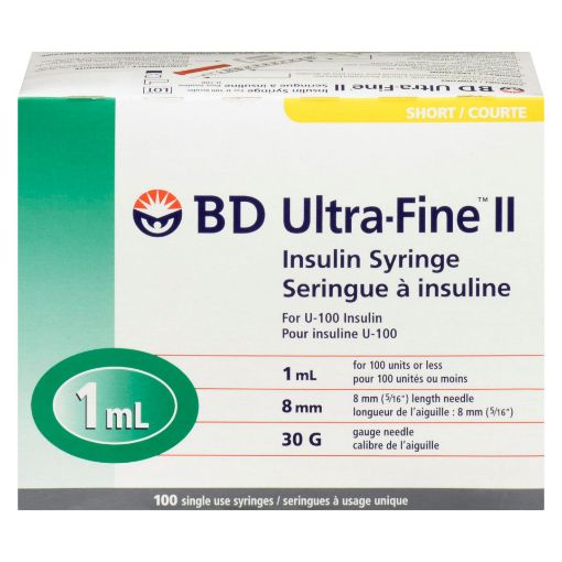 Picture of BD INSULIN SYRINGES WBD ULTRA-FINE NEEDLE 1.0ML 30G 8MM 500 100S